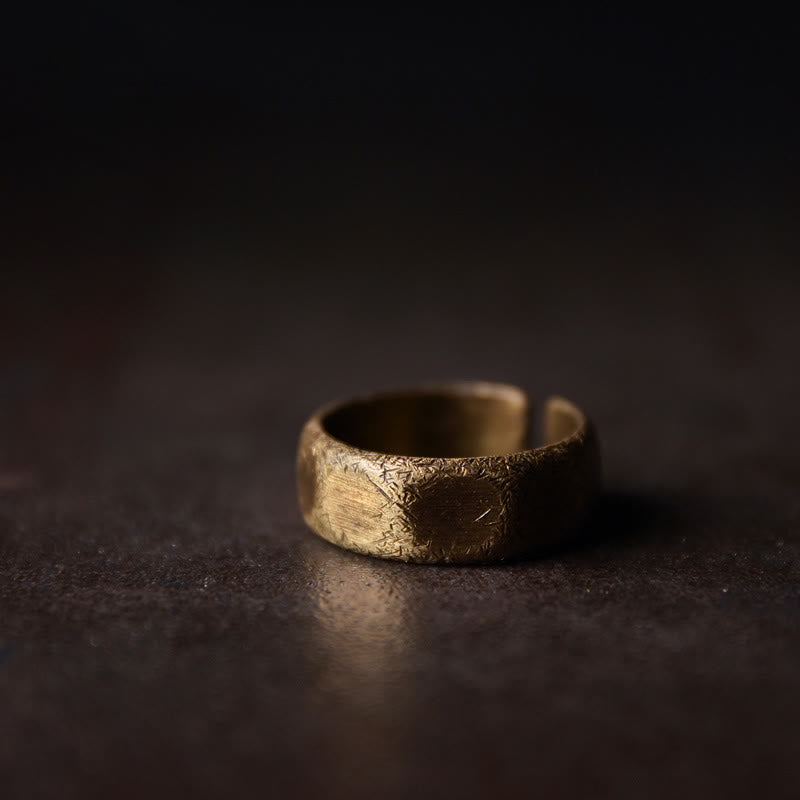 Bague de richesse ajustable en cuivre et laiton | Guérison spirituelle et chance