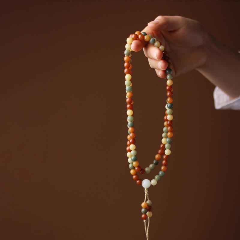 Bracelet Mala Harmonie Sagesse Graine Bodhi 8 mm