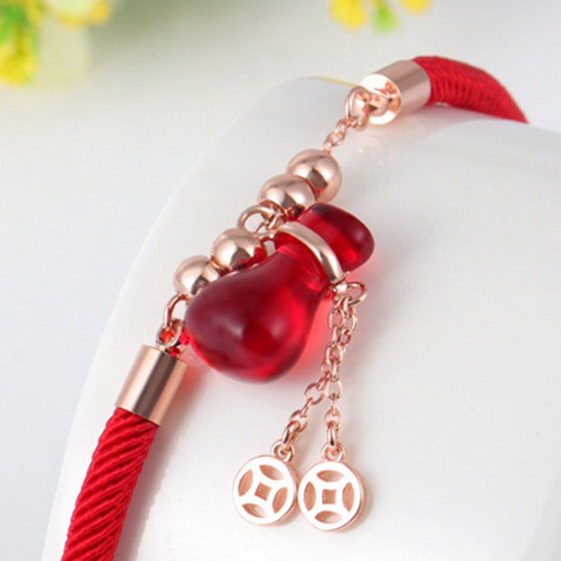 Bracelet de protection en agate rouge avec corde rouge | Sons de guérison