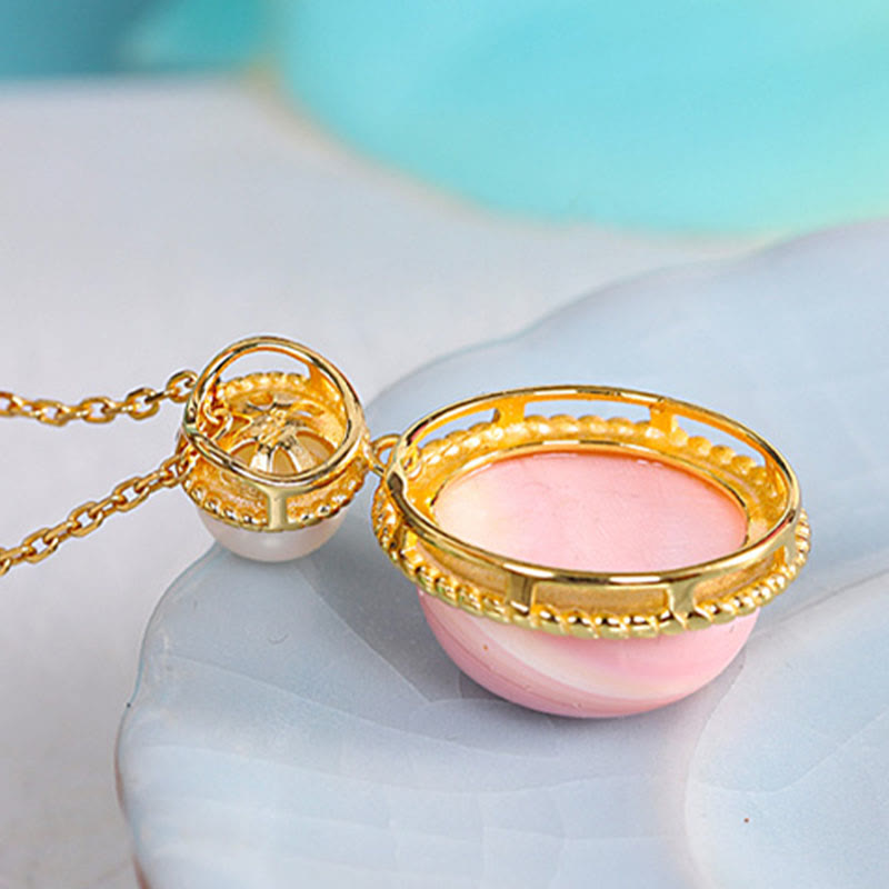 Parure de bijoux spirituels en perles de lambi | Argent sterling 925