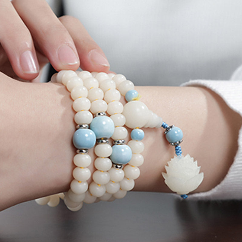 Bracelet réglable en graines de Bodhi pour la sagesse et la méditation