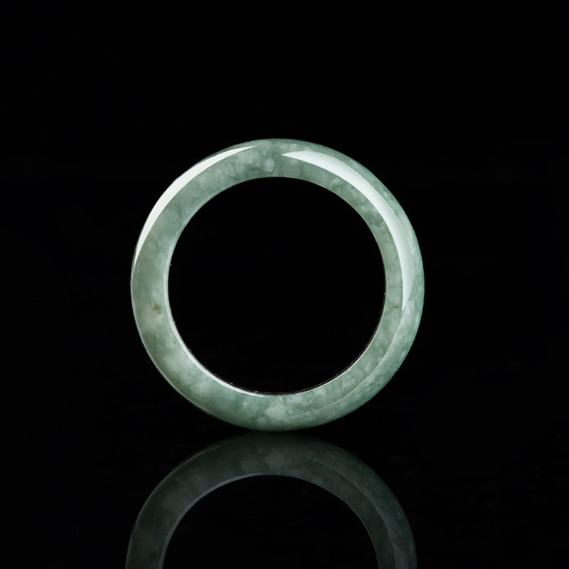 Bague de guérison en jade | Pierre naturelle, largeur 6,5 mm