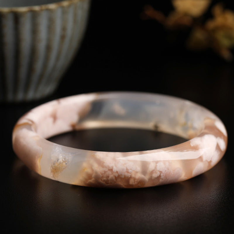 Bracelet de paix en agate Sakura naturelle 55 mm