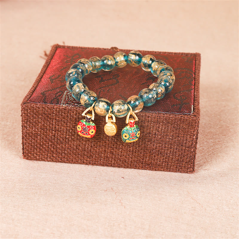 Bracelet de perles Dorje turquoise de 10 mm