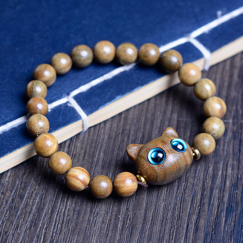 Bracelet d'équilibre en bois d'ébène pour chat pour la protection spirituelle