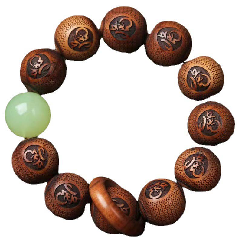 Bracelet de protection du tigre en bois de rose 20 mm | Zodiaque chinois