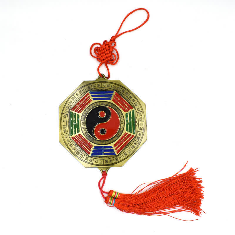 Carte Feng Shui Bagua avec cinq pièces impériales | Symbole d'harmonie (6,5 cm)