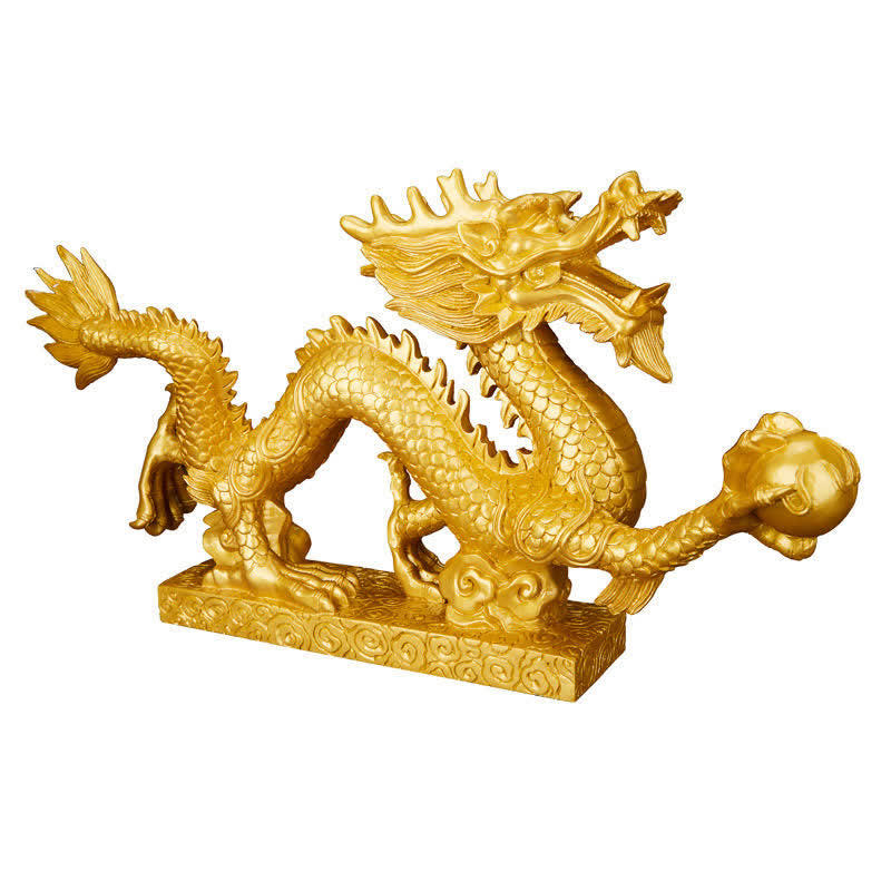 Statue de dragon chinois Feng Shui décorative pour la prospérité