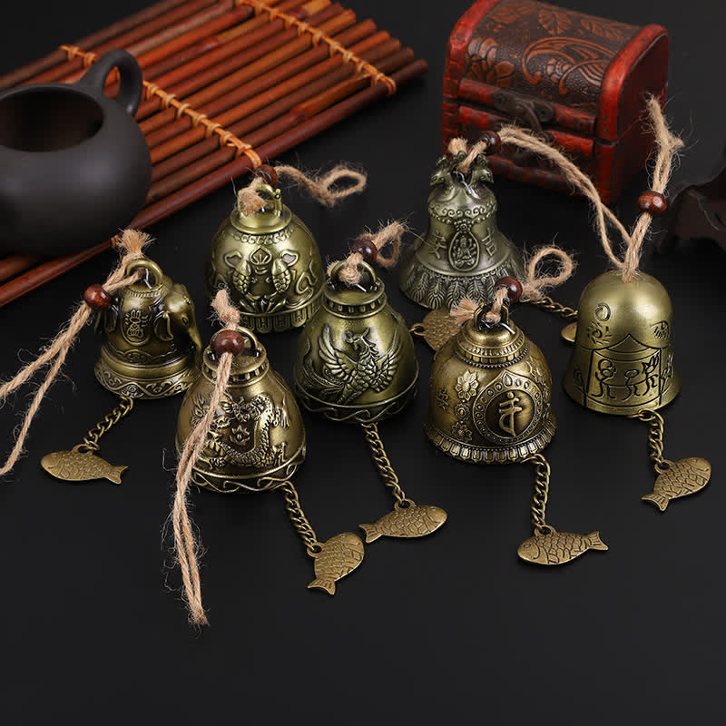 Carillon suspendu Feng Shui en alliage de zinc pour décoration zen