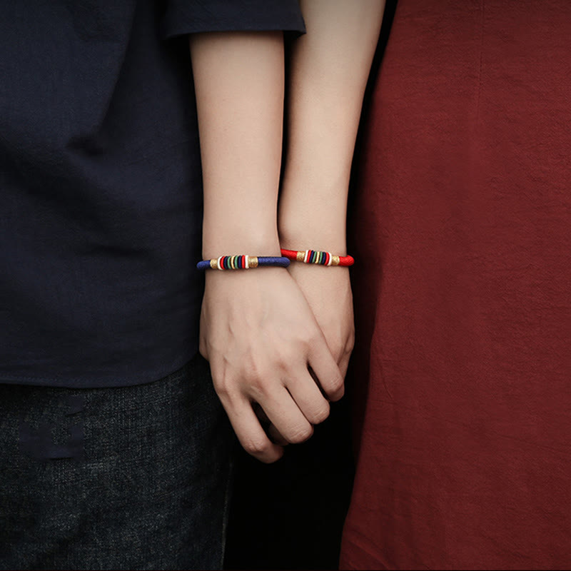 Bracelet fil rouge Cinq Éléments | Nœud King Kong, Protection et Chance
