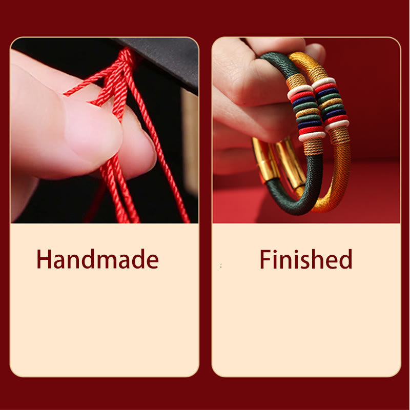 Bracelet fil rouge Cinq Éléments | Nœud King Kong, Protection et Chance