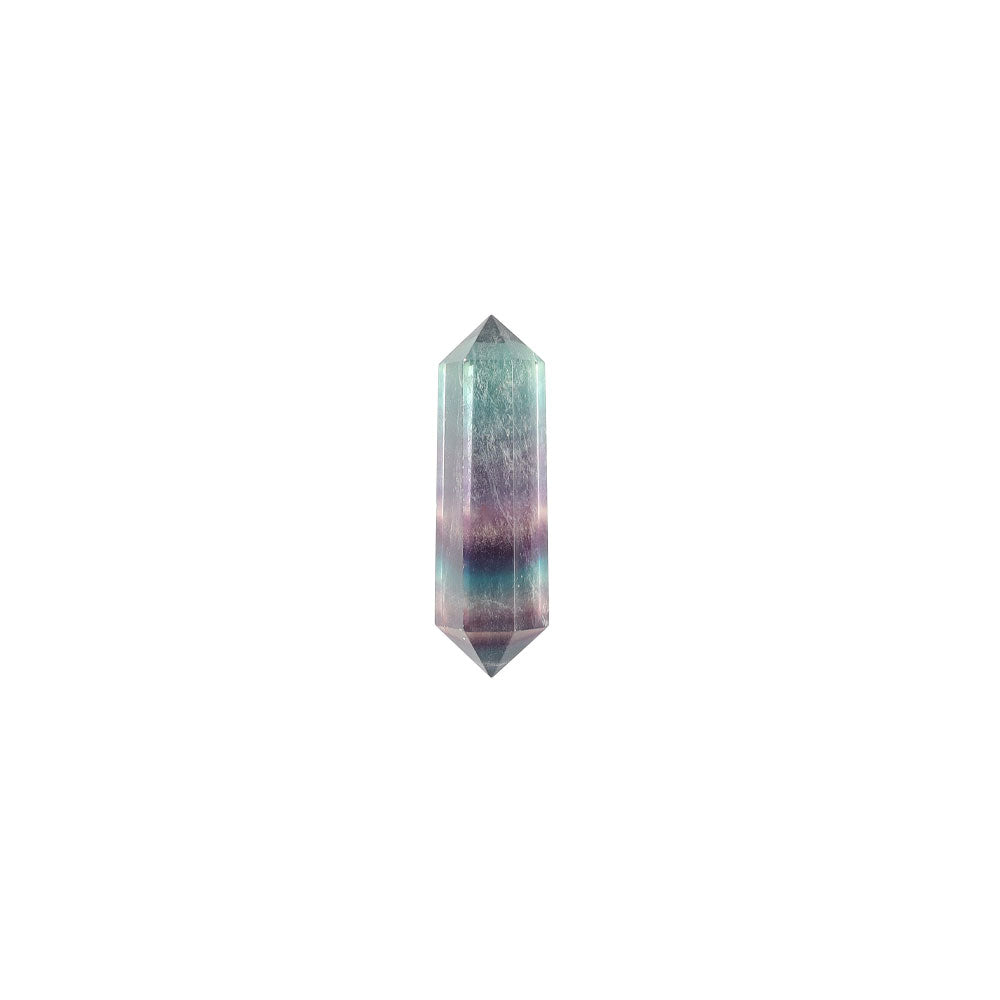 Pointe de cristal à double terminaison en fluorite de 2,25 pouces