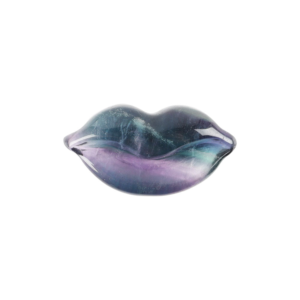 Fluorite Crystal Lips Carvings 2-2.2 Inch Polished Shape
