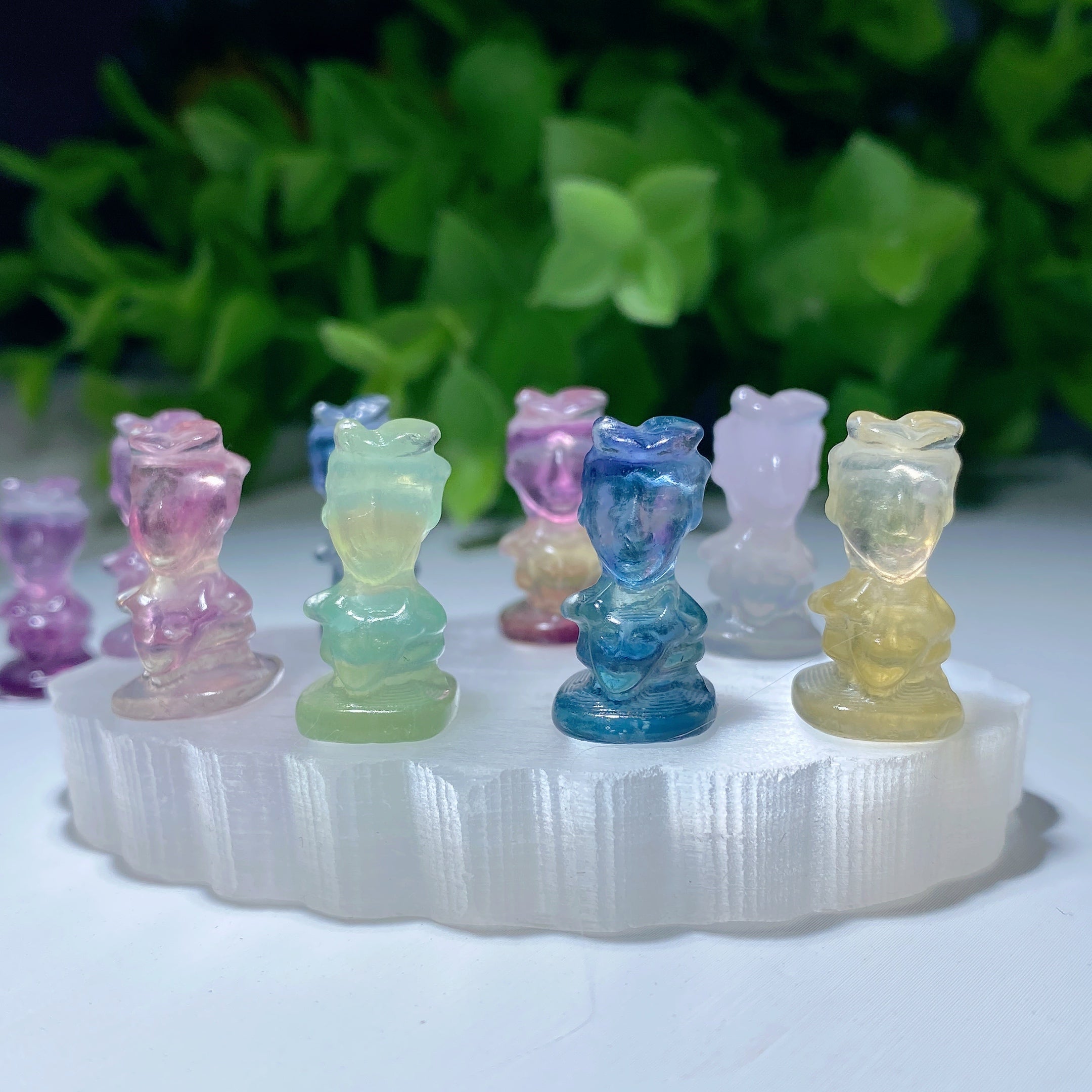 Fluorite Crystal Mini Figurines Inspired by Nightmare Before Christmas Characters