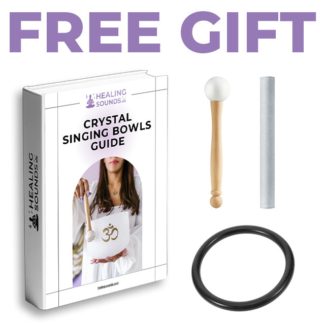 Cadeau gratuit : Maillets + Guide électronique sur le bol en cristal + Joint torique