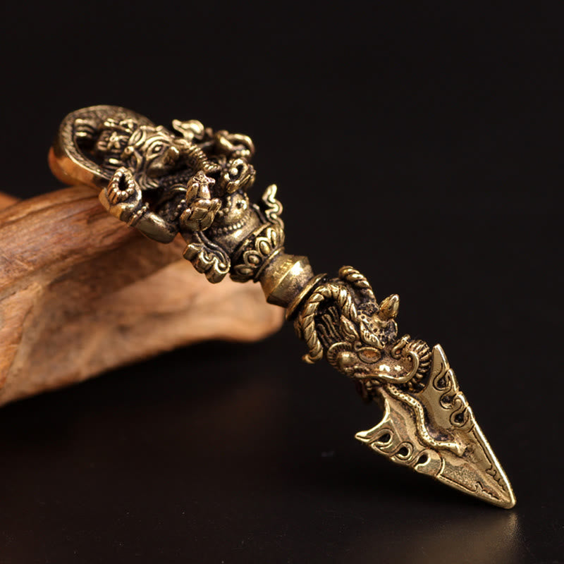 Collier pendentif de pouvoir spirituel Ganesh Dorje Vajra