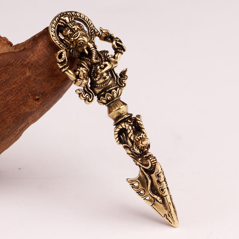 Collier pendentif de pouvoir spirituel Ganesh Dorje Vajra