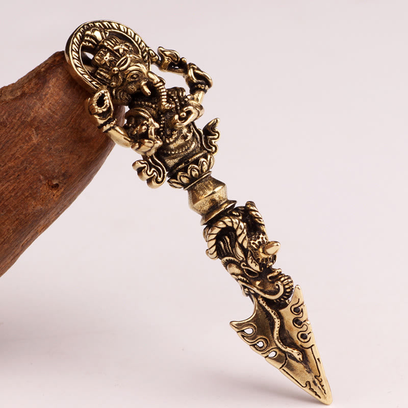 Collier pendentif de pouvoir spirituel Ganesh Dorje Vajra