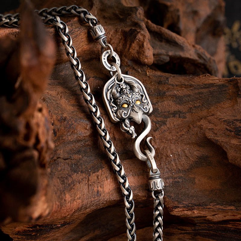 Collier Garuda Wisdom en argent sterling 925, chaîne de 63 cm