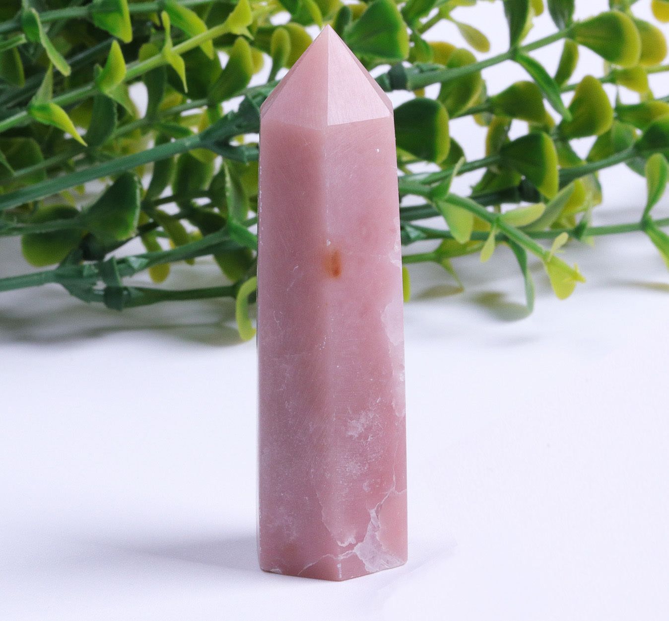 Tour d'opale rose douce pour la guérison spirituelle