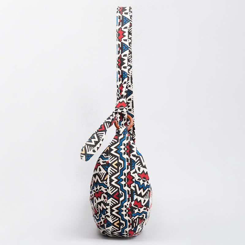 Sac bandoulière à rayures géométriques | Sac bandoulière ajustable