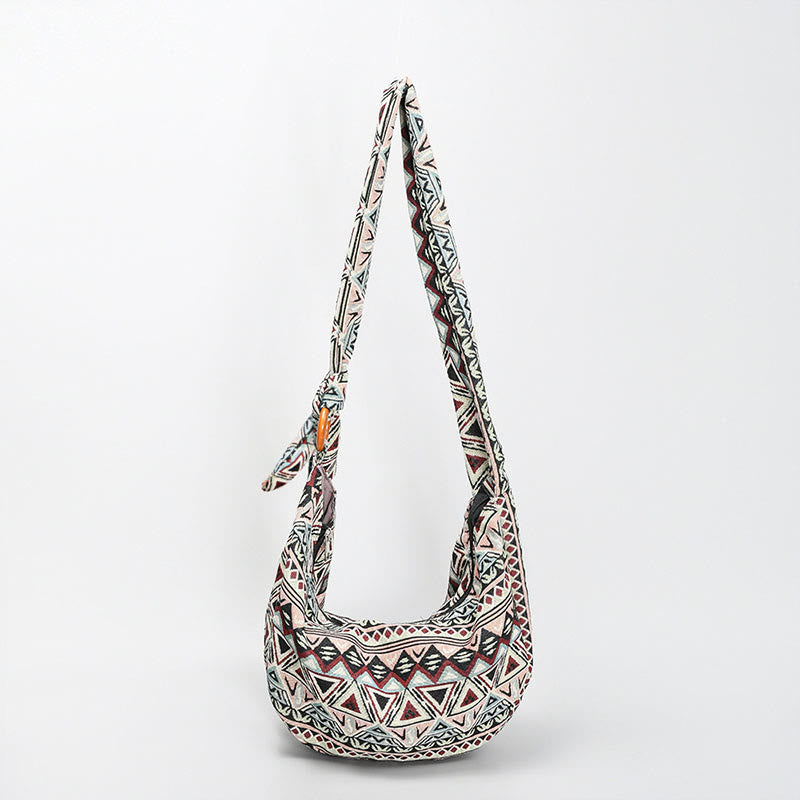 Sac bandoulière à rayures géométriques | Sac bandoulière ajustable