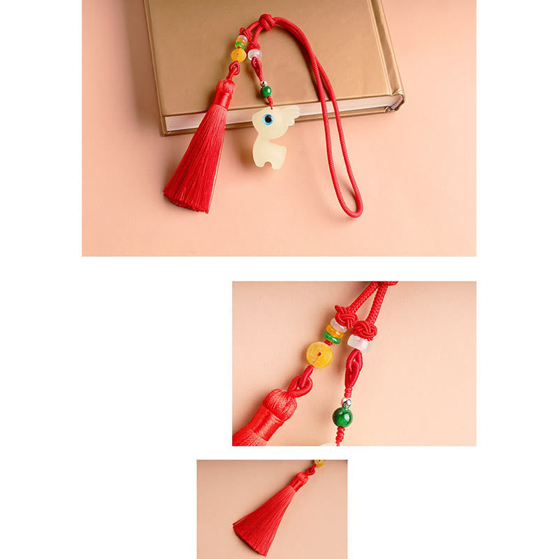 Porte-clés cerf porte-bonheur Glowstone pour une bénédiction spirituelle