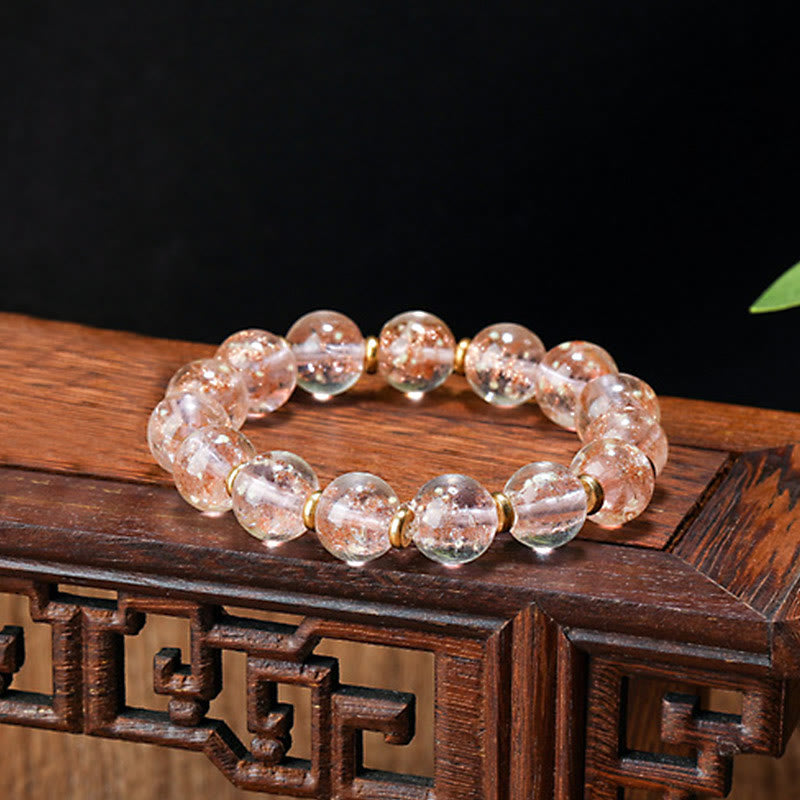 Bracelet en verre Liuli lumineux Bête avaleuse d'or 12 mm