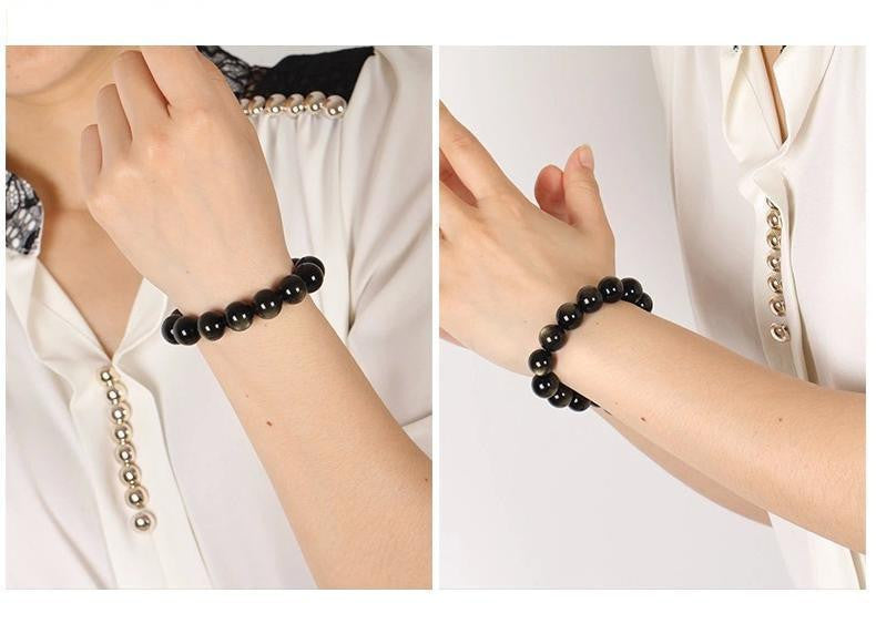 Bracelet en obsidienne dorée - Accessoire en pierre précieuse naturelle