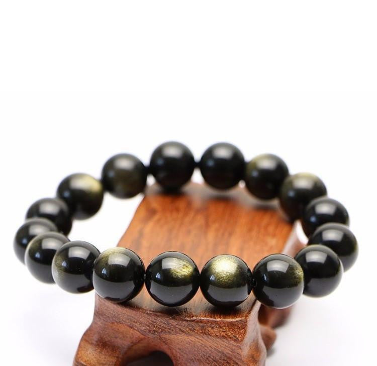 Bracelet en obsidienne dorée - Accessoire en pierre précieuse naturelle
