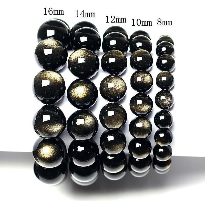 Bracelet en obsidienne dorée - Accessoire en pierre précieuse naturelle