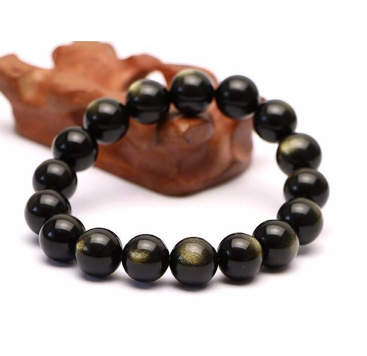 Bracelet en obsidienne dorée - Accessoire en pierre précieuse naturelle
