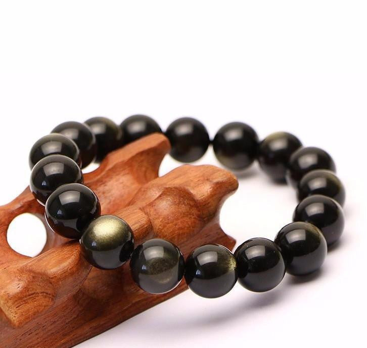 Bracelet en obsidienne dorée - Accessoire en pierre précieuse naturelle
