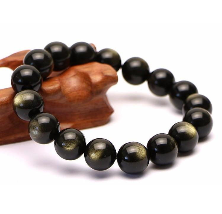Bracelet en obsidienne dorée - Accessoire en pierre précieuse naturelle
