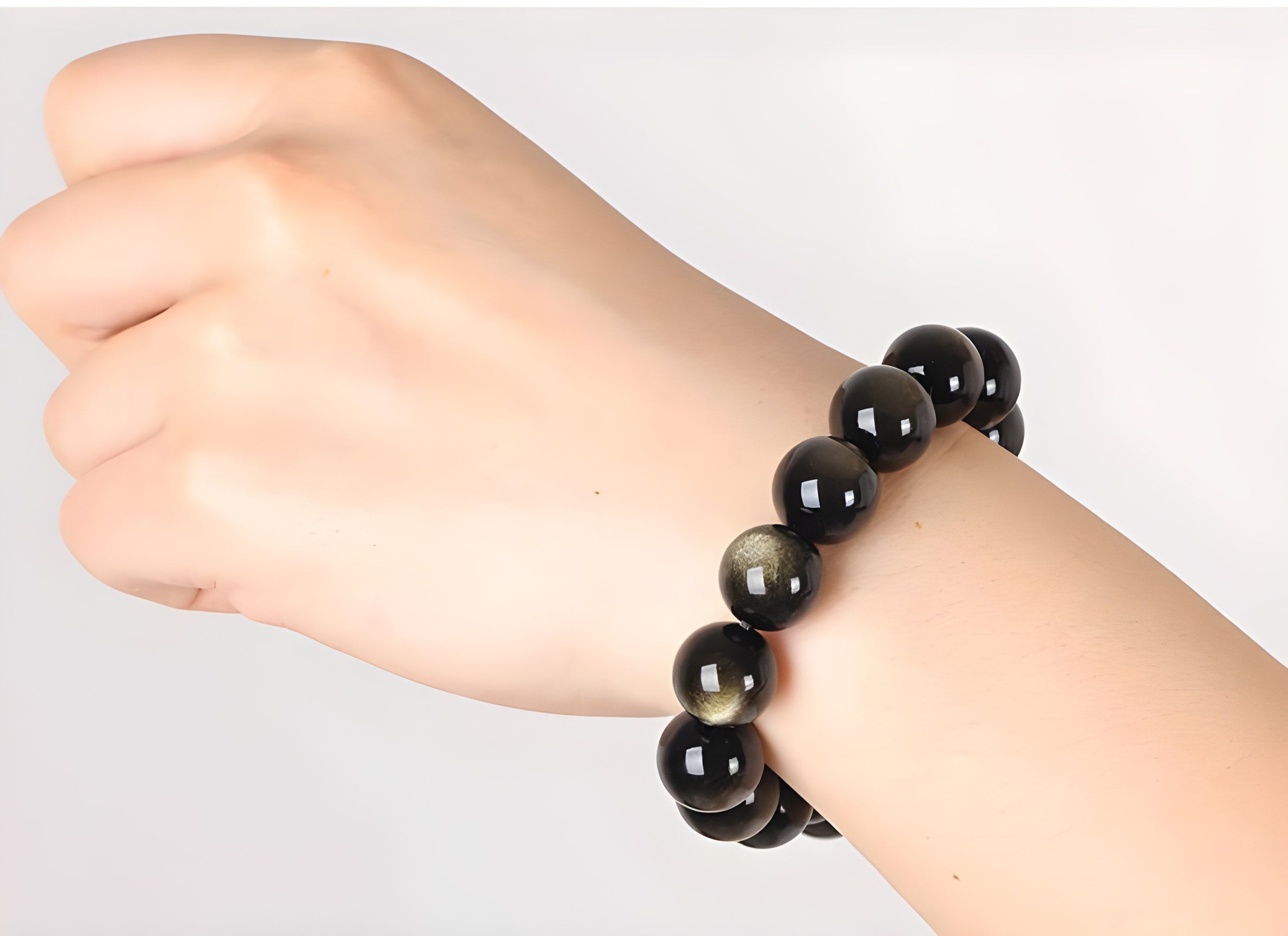 Bracelet en obsidienne dorée - Accessoire en pierre précieuse naturelle