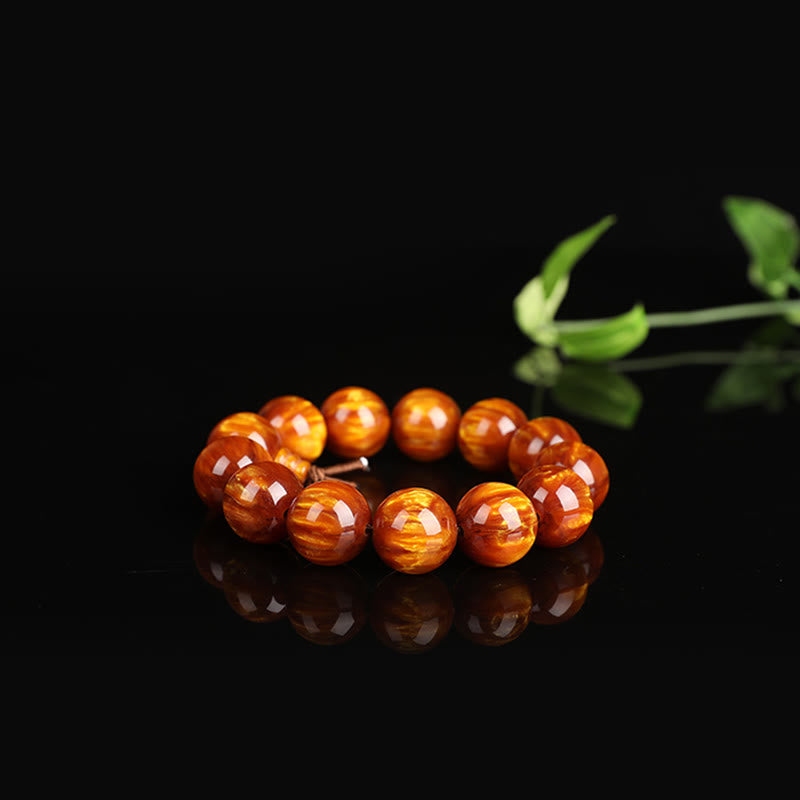 Bracelet Mala en saule doré pour le succès et la guérison