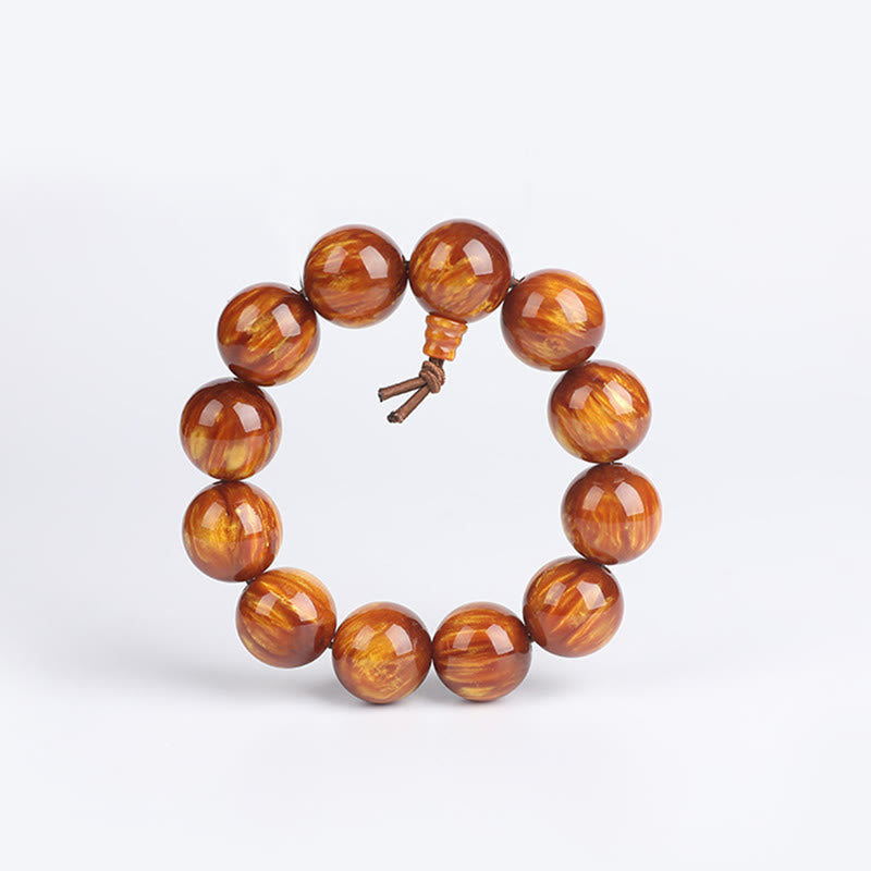 Bracelet Mala en saule doré pour le succès et la guérison
