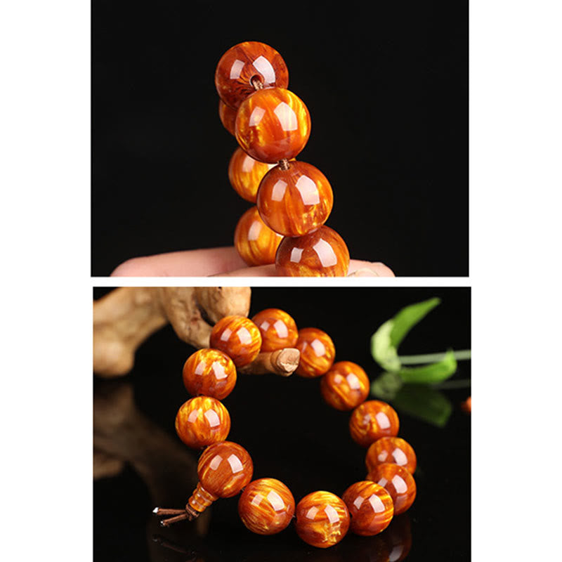 Bracelet Mala en saule doré pour le succès et la guérison