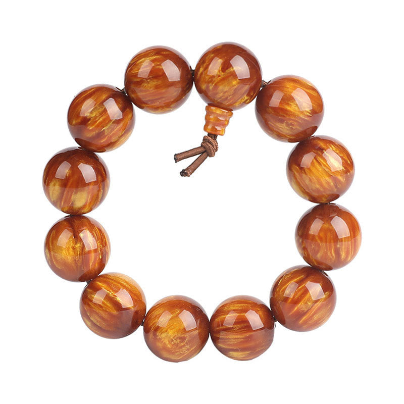 Bracelet Mala en saule doré pour le succès et la guérison