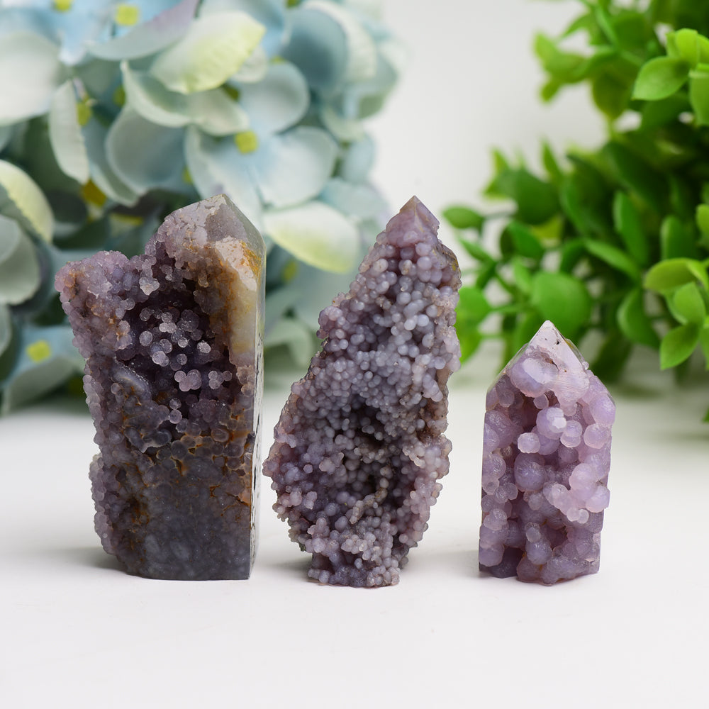 Spécimen de cristal d'agate raisin 0,2-1 kg Pierre de guérison