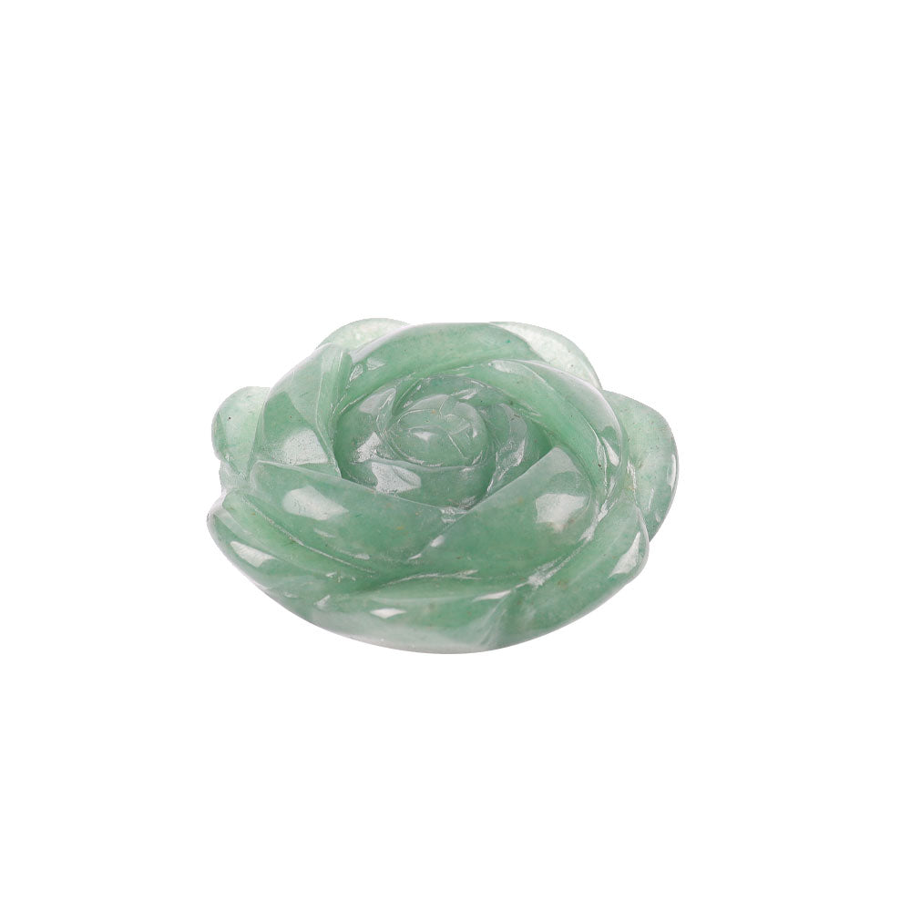Figurine en cristal de fleur d'aventurine verte de 5 cm