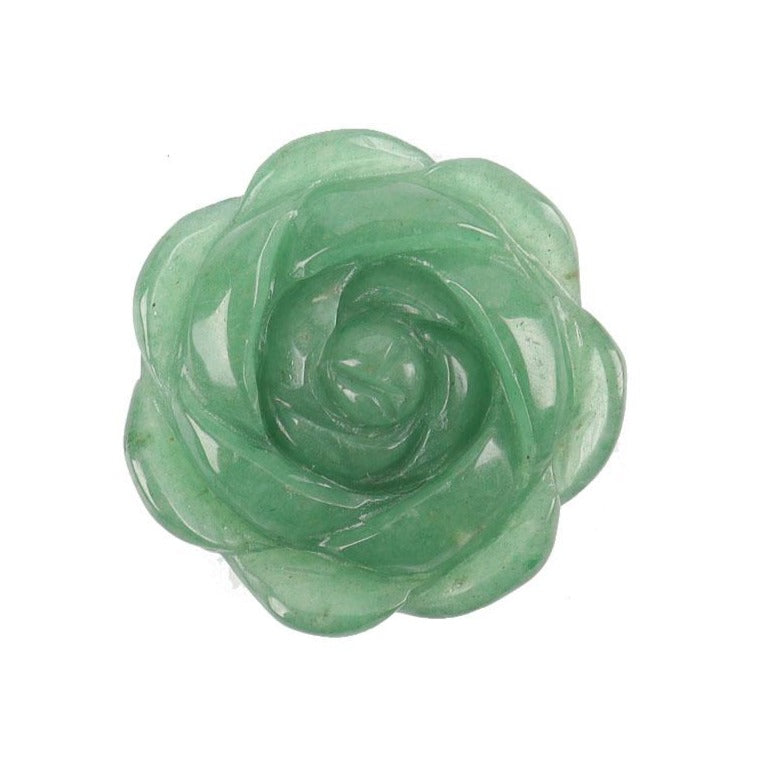 Figurine en cristal de fleur d'aventurine verte de 5 cm