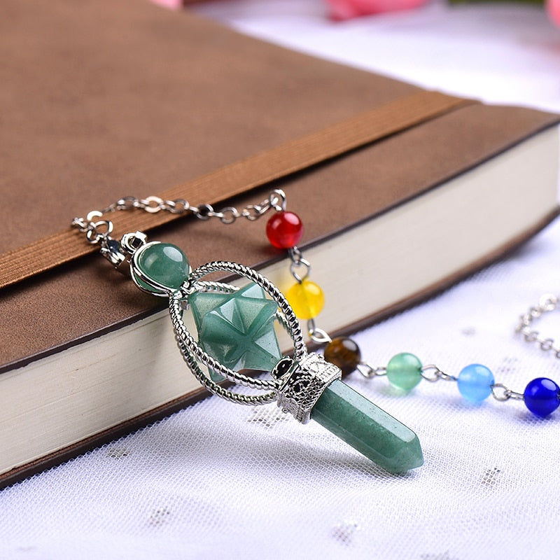 Pendule en cristal d'aventurine verte pour l'harmonie