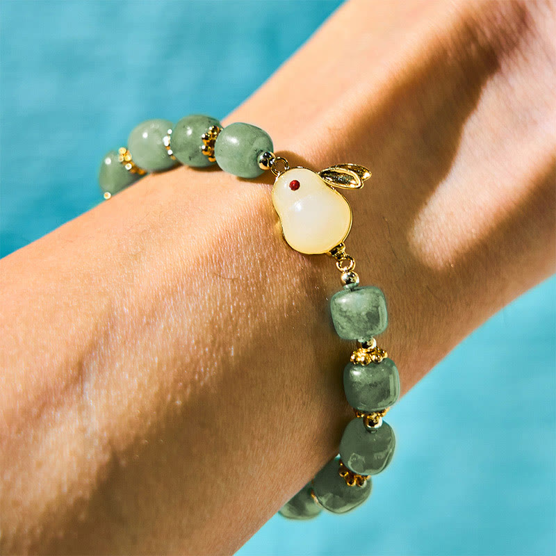 Bracelet porte-bonheur en aventurine verte pour une énergie positive