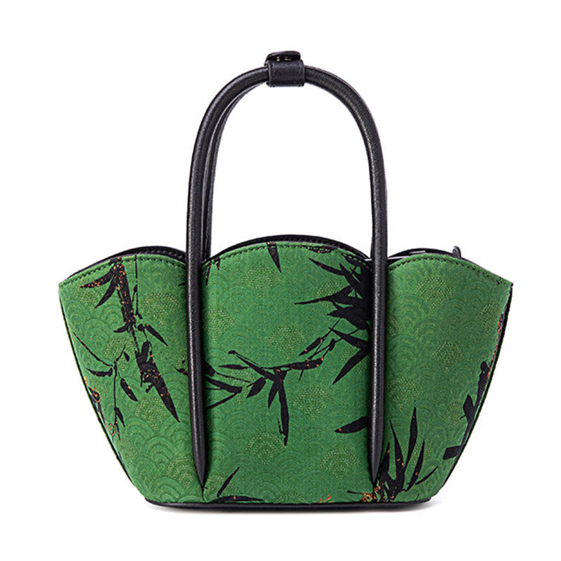 Sac à bandoulière en bambou à bijoux spirituels Green Curve