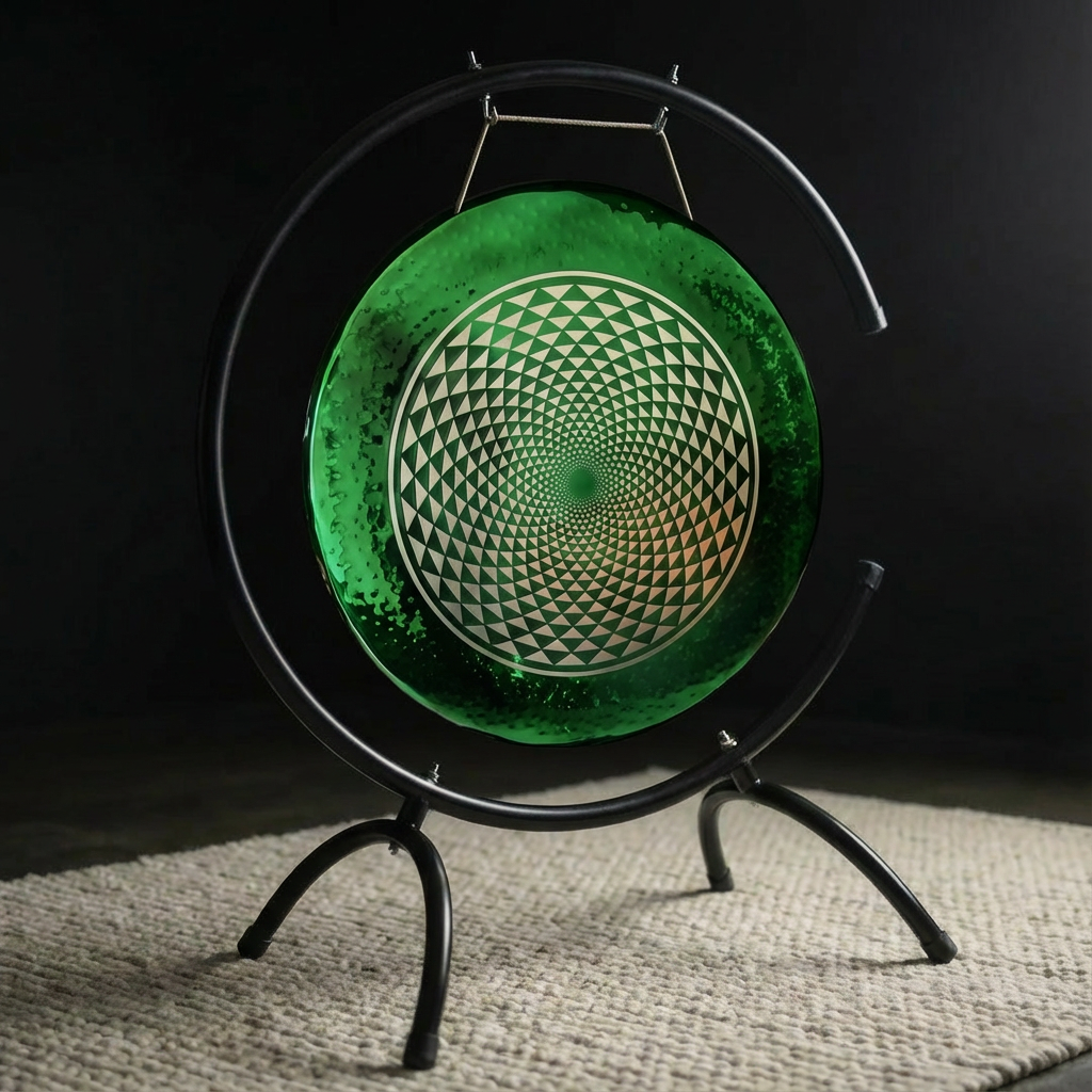 Instrument de gong à géométrie verte pour la relaxation sonore