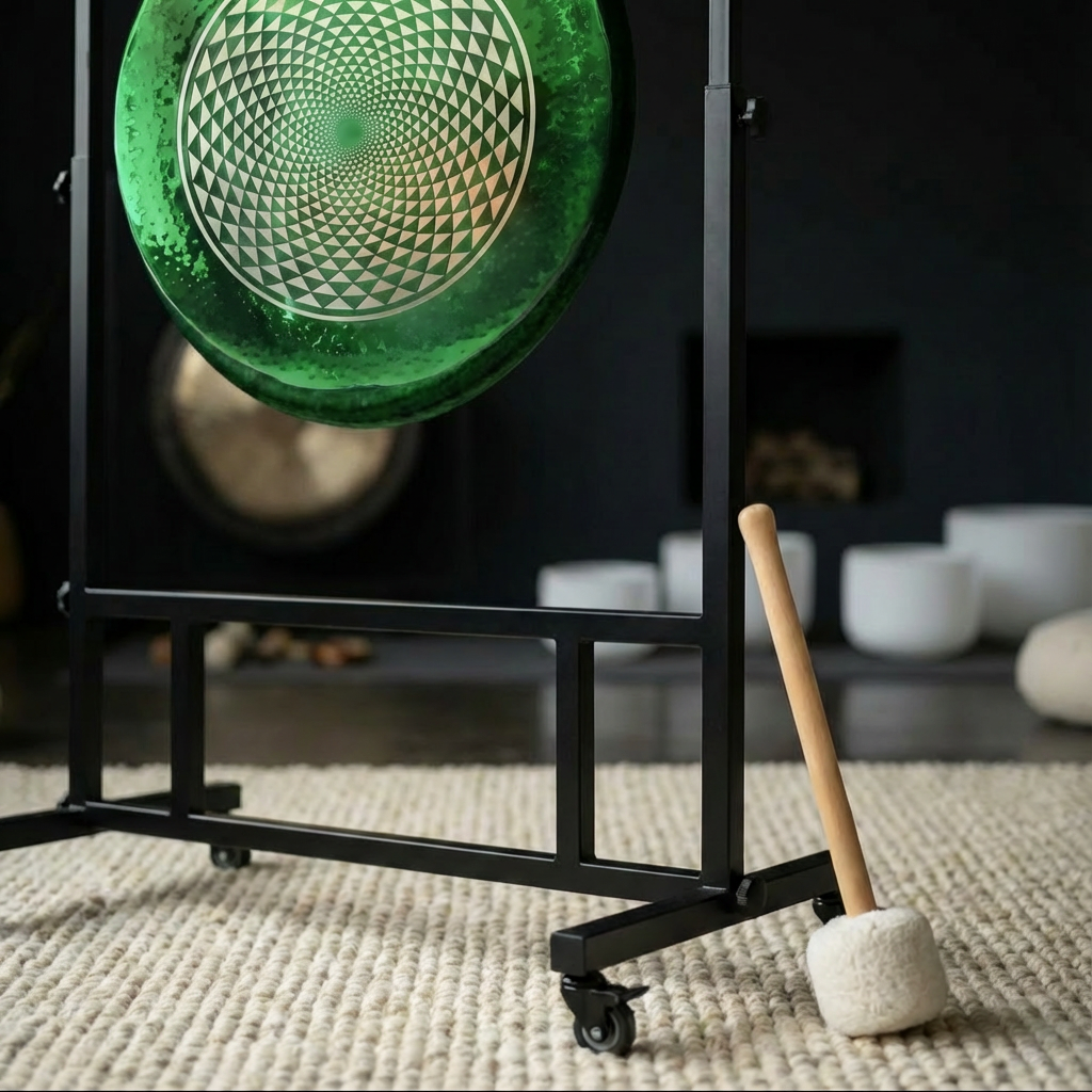 Instrument de gong à géométrie verte pour la relaxation sonore