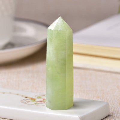Tour de guérison en jade vert pour l'équilibre des chakras