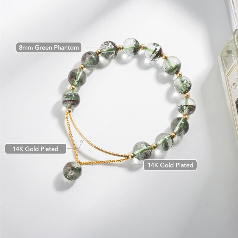 Bracelet à breloques Green Phantom en or 14 carats