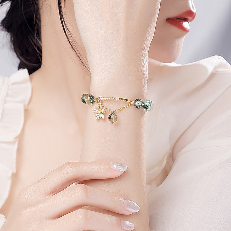Bracelet à breloques Green Phantom en or 14 carats